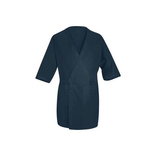Vf Imagewear Red Kap Collarless Butcher Wrap W/Exterior Pockets, Navy, Polyester/Combed Cotton, 3XL WP10NVRG3XL - main